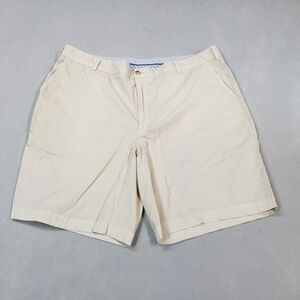 Peter Millar Shorts Mens Size 40 Brown Beige Cotton Nylon Blend Golf Flat Front